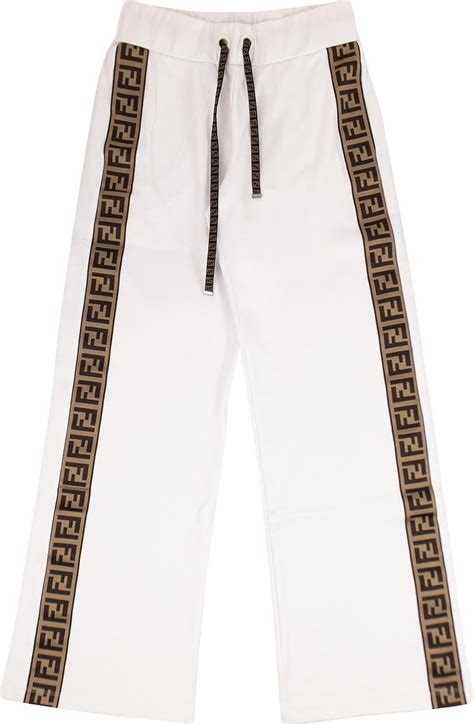 fendi track pants white|Fendi pants and shorts.